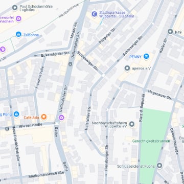 Bild zeigt Karte von Wuppertal – Rechtsanwältin Yvonne Exner, Wuppertal. Fachanwältin für Familienrecht
